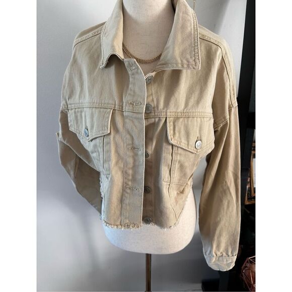 Forever 21 tan medium jean jacket - Picture 1 of 4
